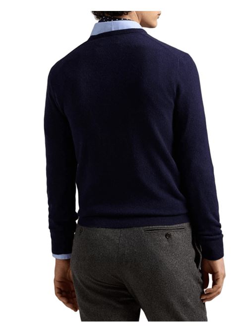 Maglia da uomo in lana, girocollo, colore hunter navy POLO RALPH LAUREN | 710974148001